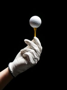 Golf Ball in a golf tee.