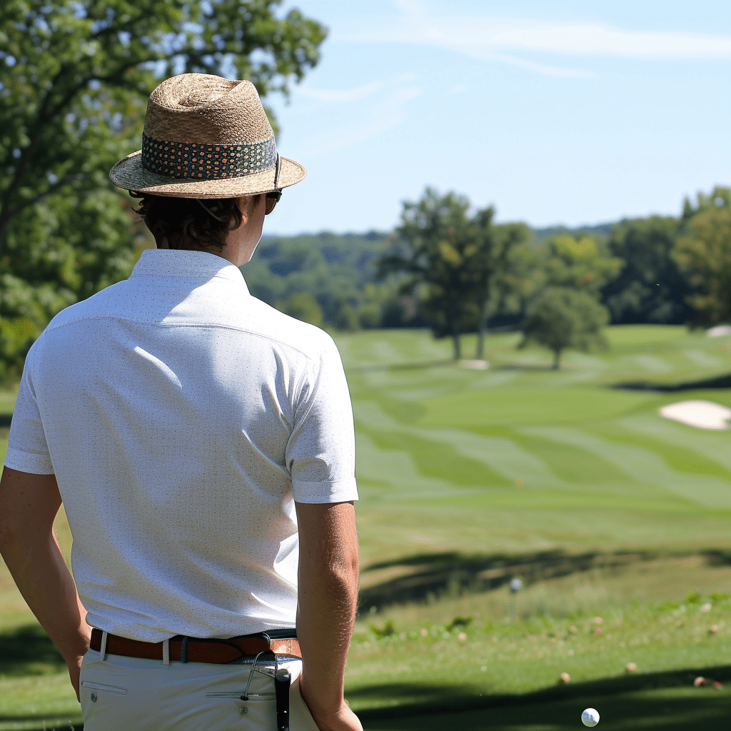 golfer with hat in the golf course image - Is It Golf Etiquette to Wear a Hat?